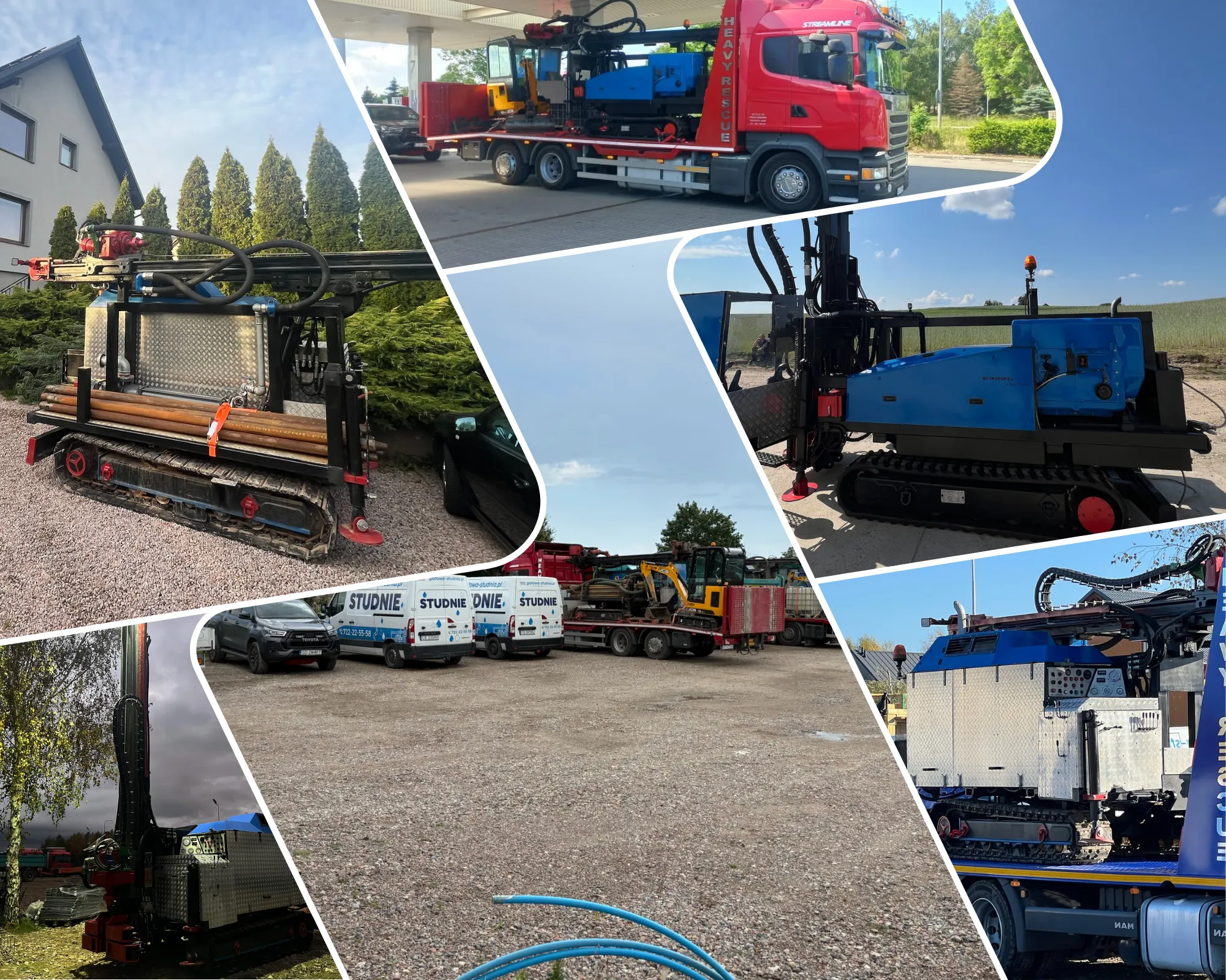 Wiertnica gąsienicowa Wiertnica gąsienicowa przy posesji