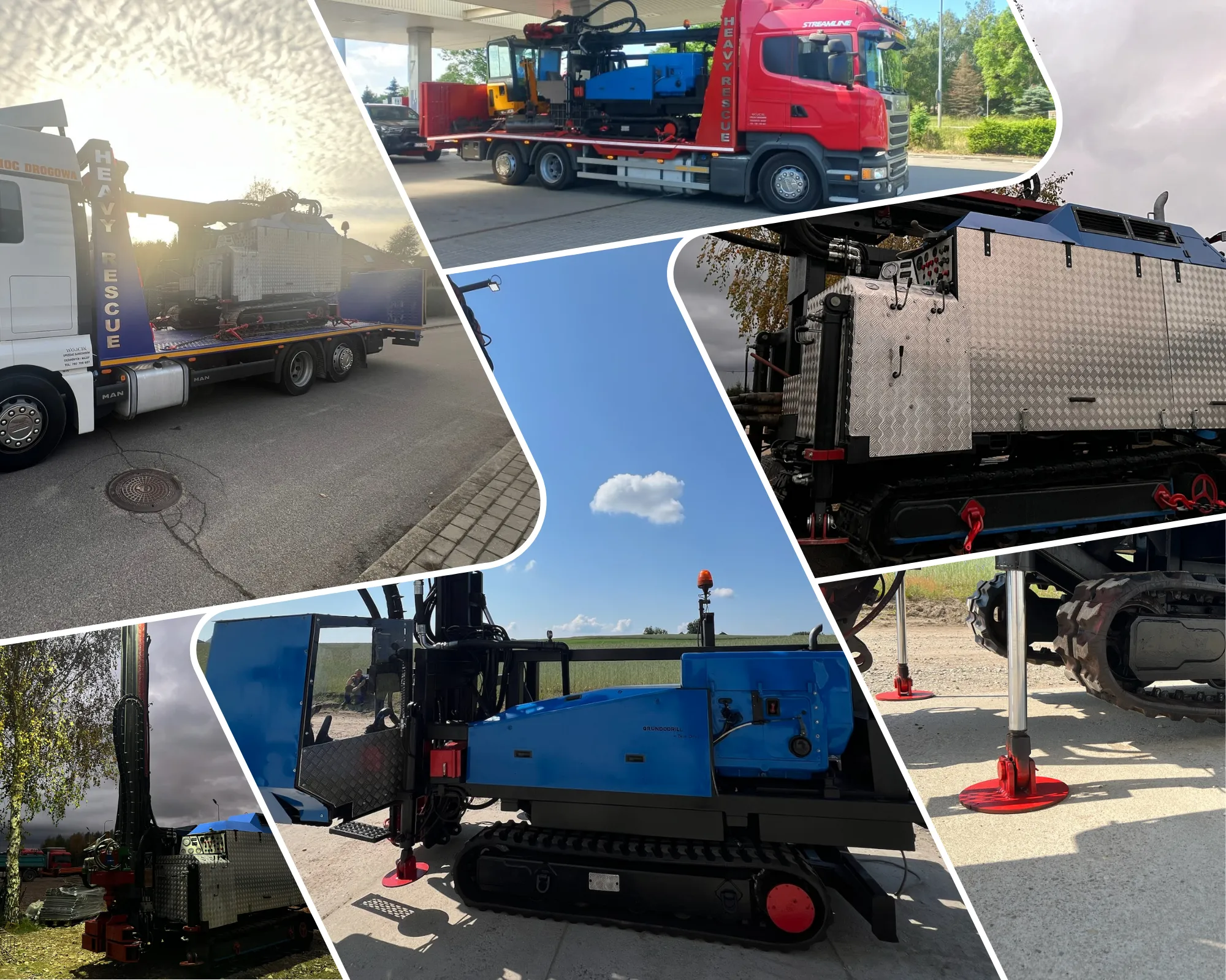 Wiertnica w transporcie Transport wiertnicy gąsienicowej